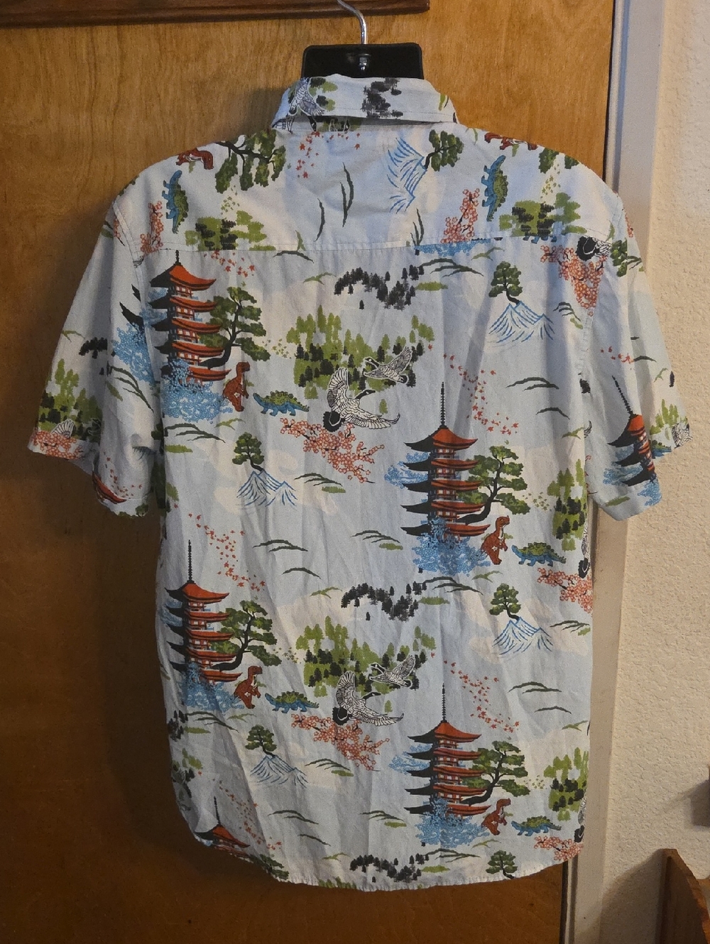 Serenity Firefly Hoban Wash Washburne Hawaiian Dinosaur Leaf Shirt Men’s 2XL - Picture 4 of 6